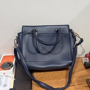 Elegant Navy Blue Handbag